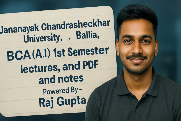 BCA AI JNCU 1ST SEMESTER.